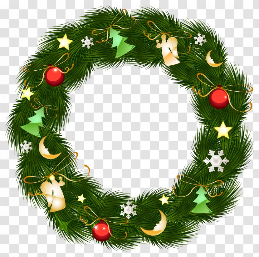 Christmas Ornament Santa Claus Wreath - Fir Transparent PNG