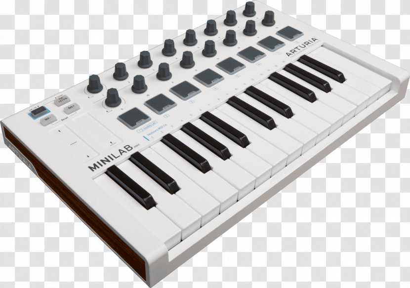 Arturia MiniLab MKII MIDI Controllers Keyboard - Silhouette - Musical Instruments Transparent PNG