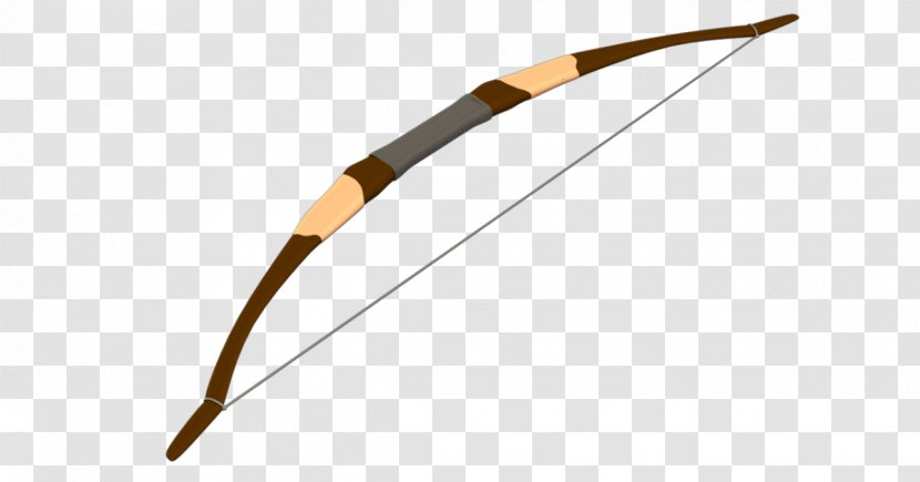 Longbow Ranged Weapon Bow And Arrow Line - Cold Transparent PNG
