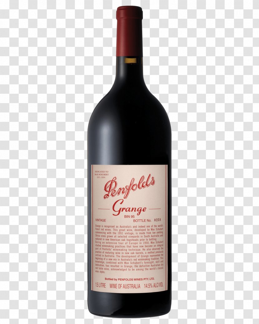 Red Wine 2001 Penfolds Grange Shiraz - Alcoholic Beverage Transparent PNG