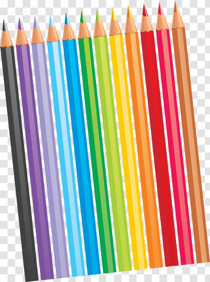Colored Pencil Pens Paint - Writing Implement Transparent PNG