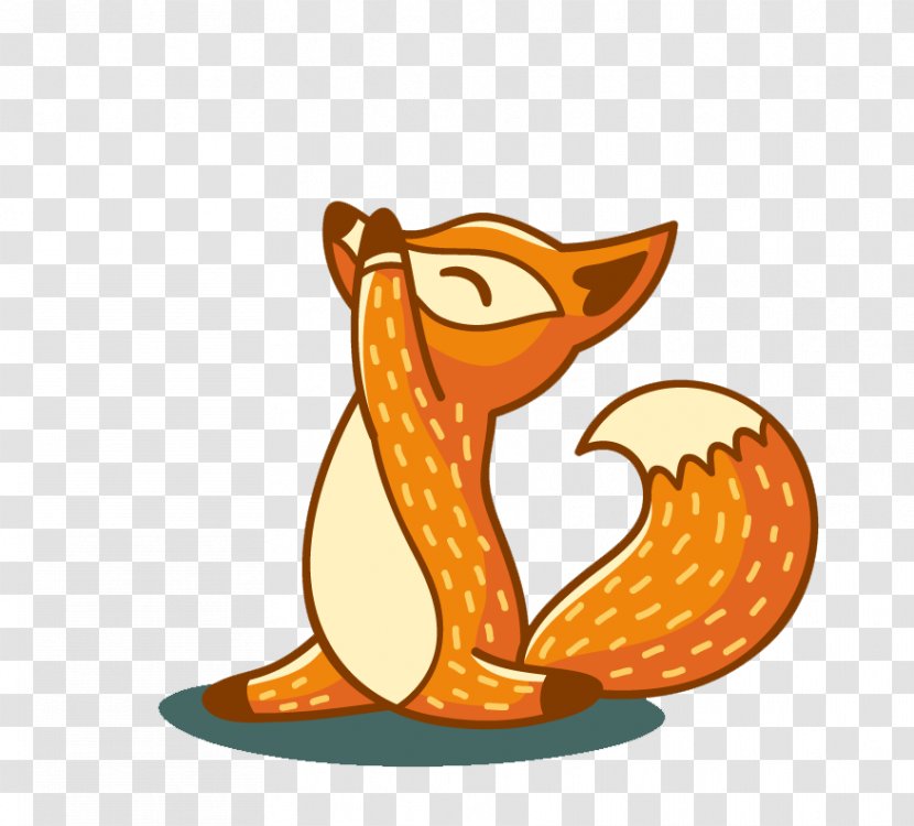 Yoga Clip Art - Mammal - Fox Doing Transparent PNG