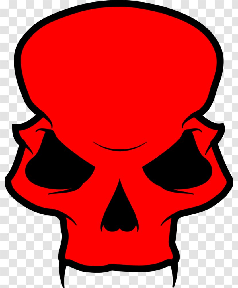 Clip Art Skull Character RED.M - Army Transparent PNG
