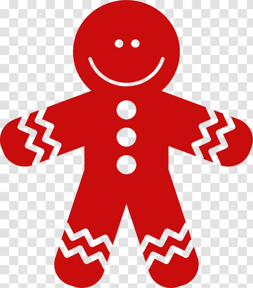 Gingerbread Man Christmas - Frame - Hand Painted Red Cookie Villain Transparent PNG