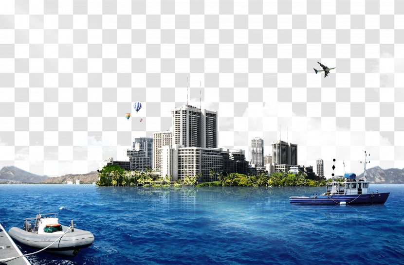 Sky - Coastal City Transparent PNG