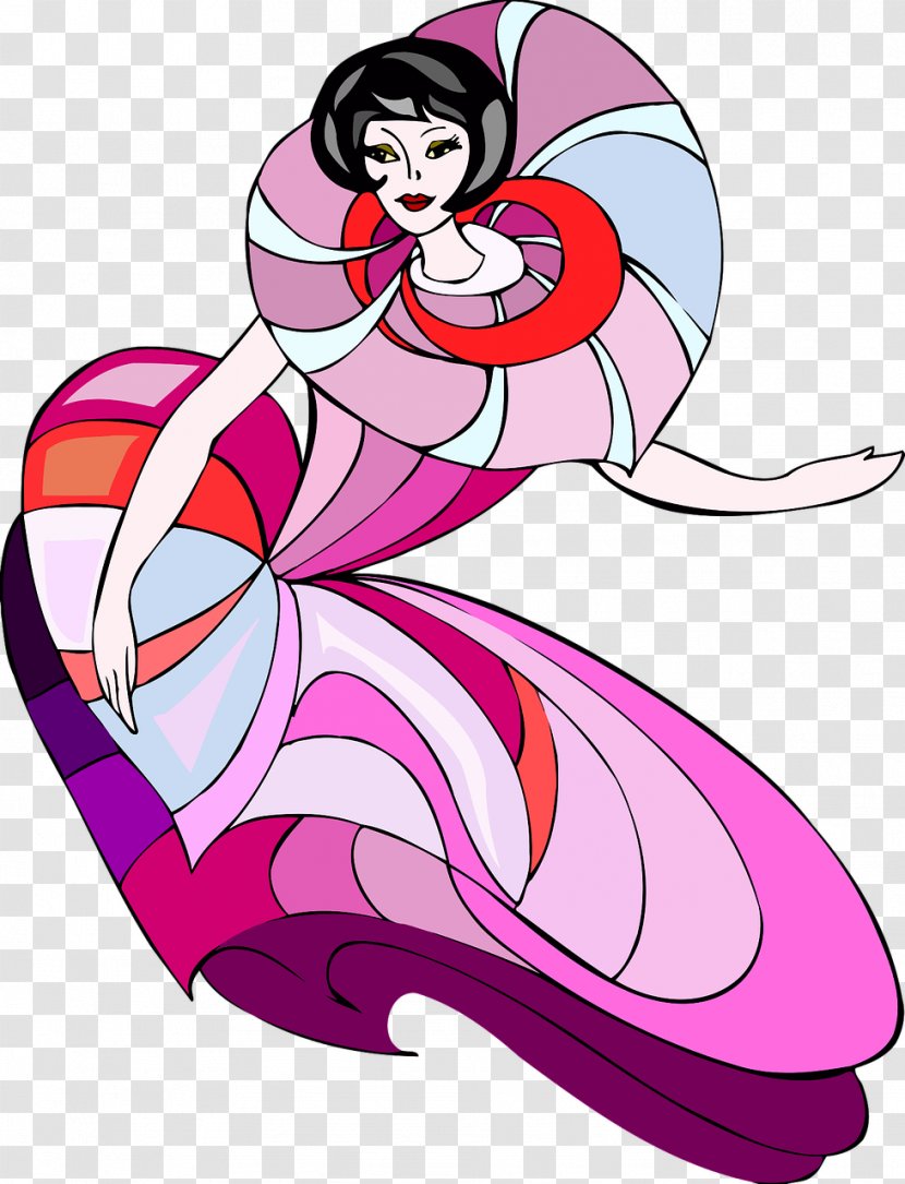 Line Dance Art Drawing - Pink - Dancer Transparent PNG