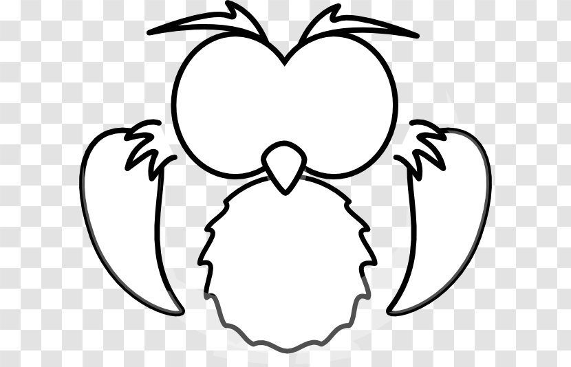 Owl Drawing Cartoon Black And White Clip Art - Flower - Giant Scops Transparent PNG