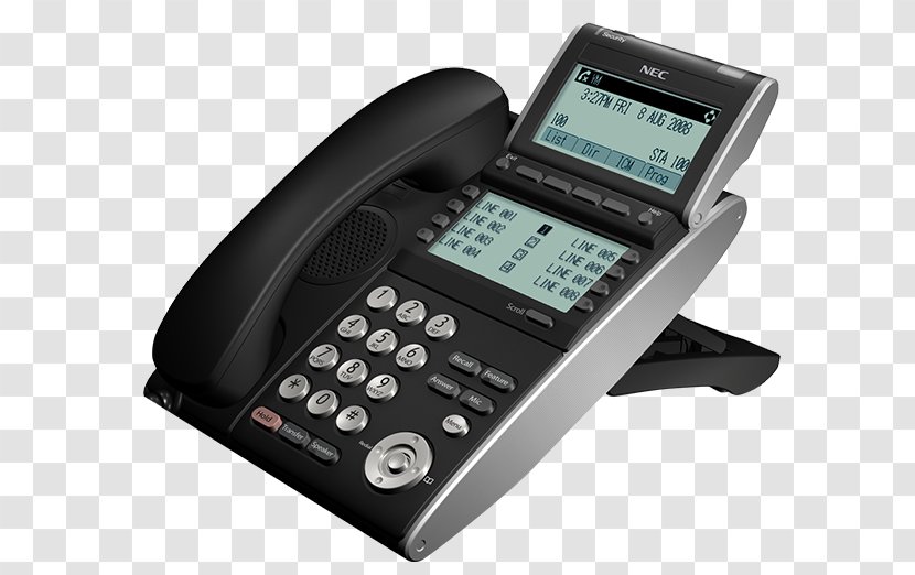 Handset Telephone Telecommunication Speakerphone Display Device - Corded Phone Transparent PNG