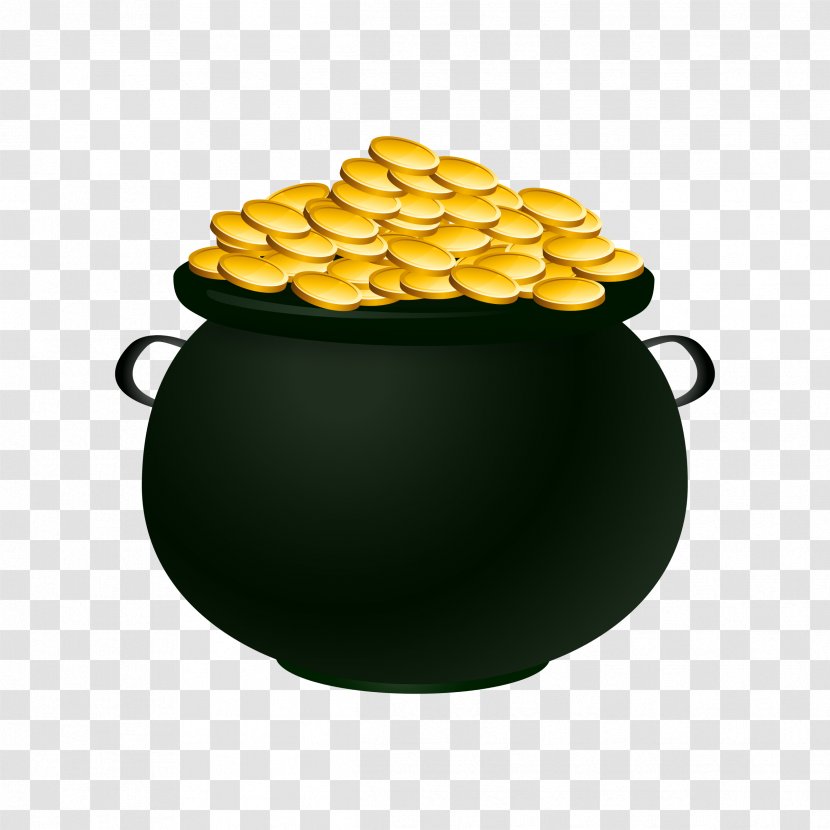 Gold Pixabay Clip Art - Goldmoney - Picture Of A Pot Transparent PNG