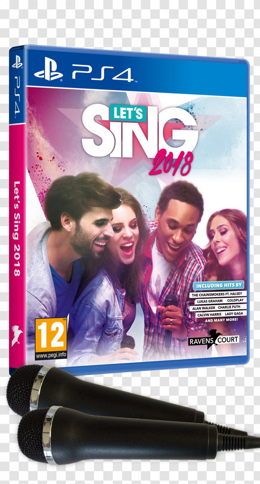 Let's Sing Microphone We Pop! PlayStation 4 Video Game - Display Advertising Transparent PNG
