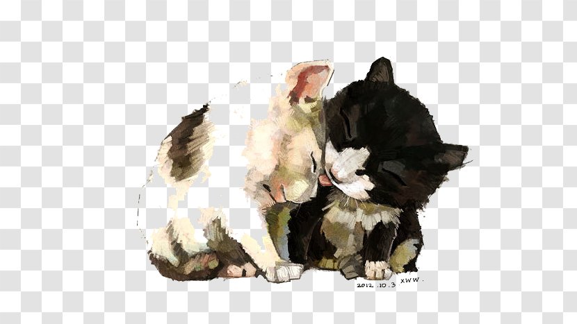 Cat Kitten Watercolor Painting Illustration Transparent PNG