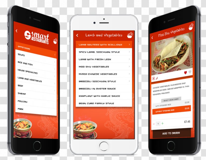 Smartphone Feature Phone Handheld Devices Display Advertising - Electronic Device - Restaurant Menu App Transparent PNG
