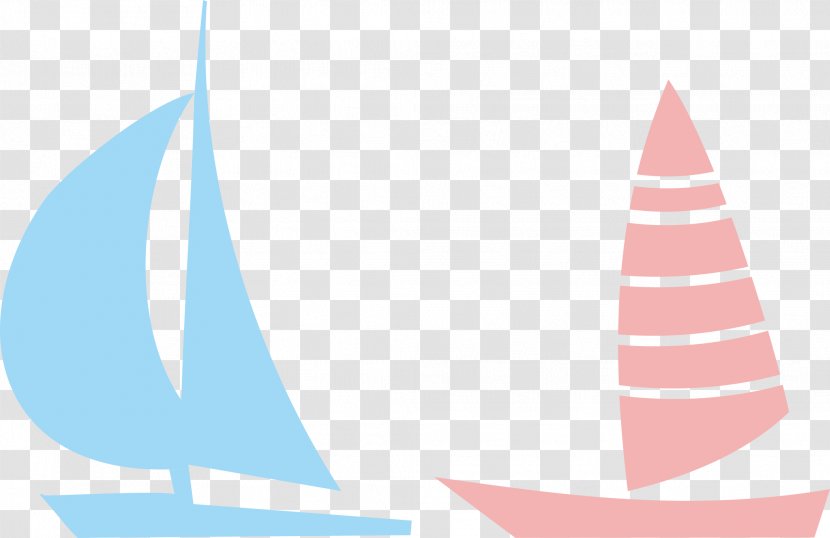 Euclidean Vector Illustration - Triangle - Hand-painted Sailing Transparent PNG