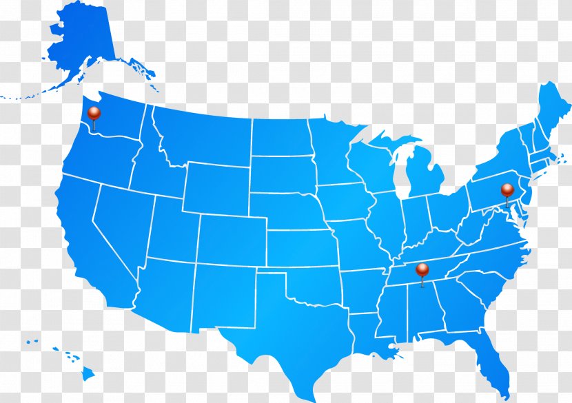 United States Map Blue Clip Art - Organism - Usa Gerb Transparent PNG