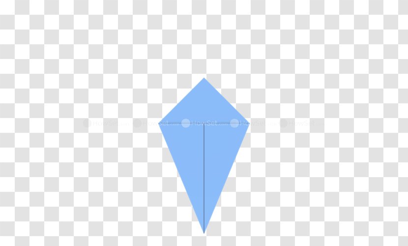 Paper Diagonal Origami Square Triangle - Electric Blue Transparent PNG