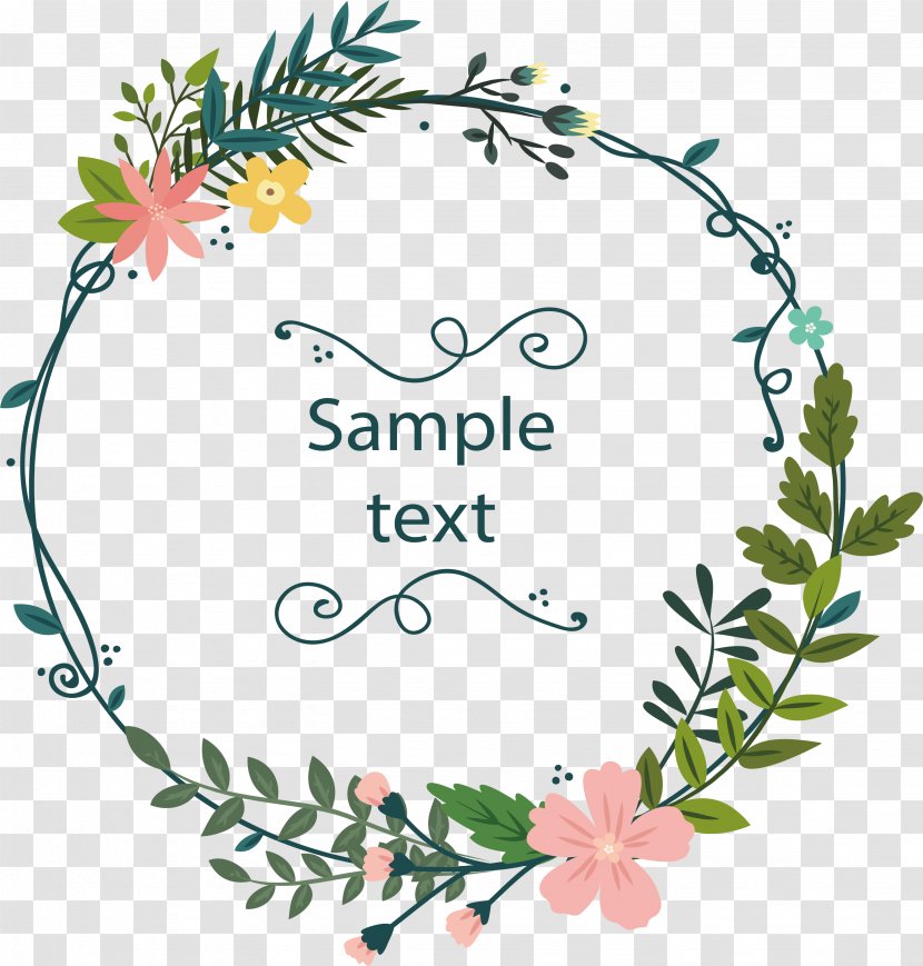 Floral Design Flower Garland - Pink Decorative Box Transparent PNG