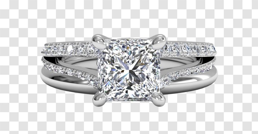 Jewelers' Row, Philadelphia Wedding Ring Engagement Princess Cut - Platinum - Sparkling Diamond Transparent PNG
