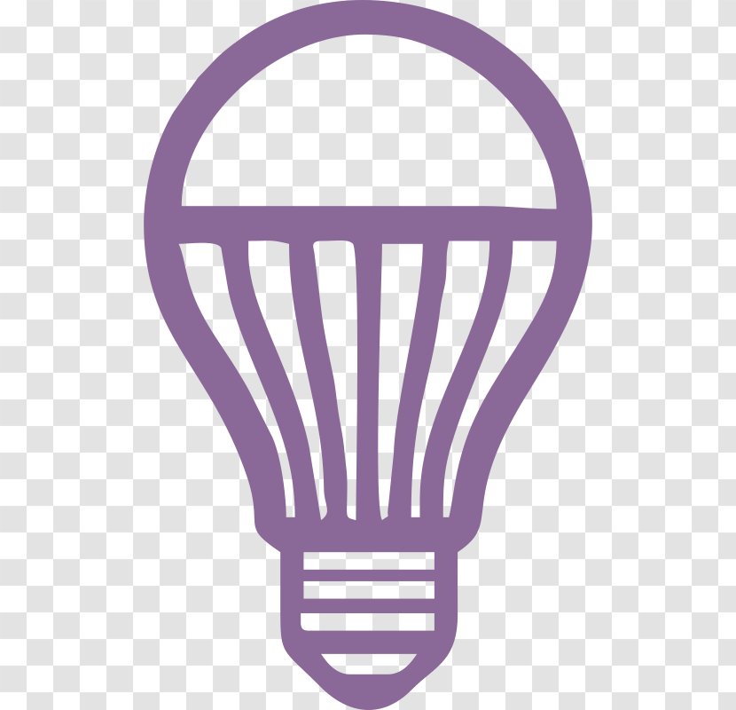 Incandescent Light Bulb LED Lamp Clip Art Electric - Pink - Led Cost Savings Transparent PNG
