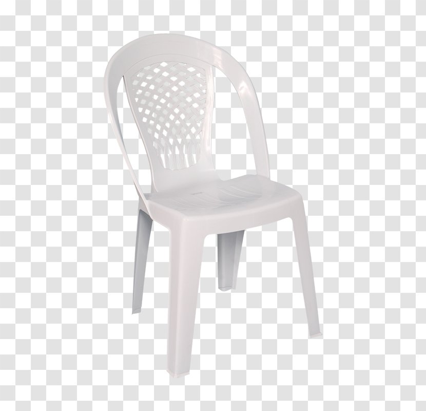 Chair Plastic Furniture Armrest - White Transparent PNG
