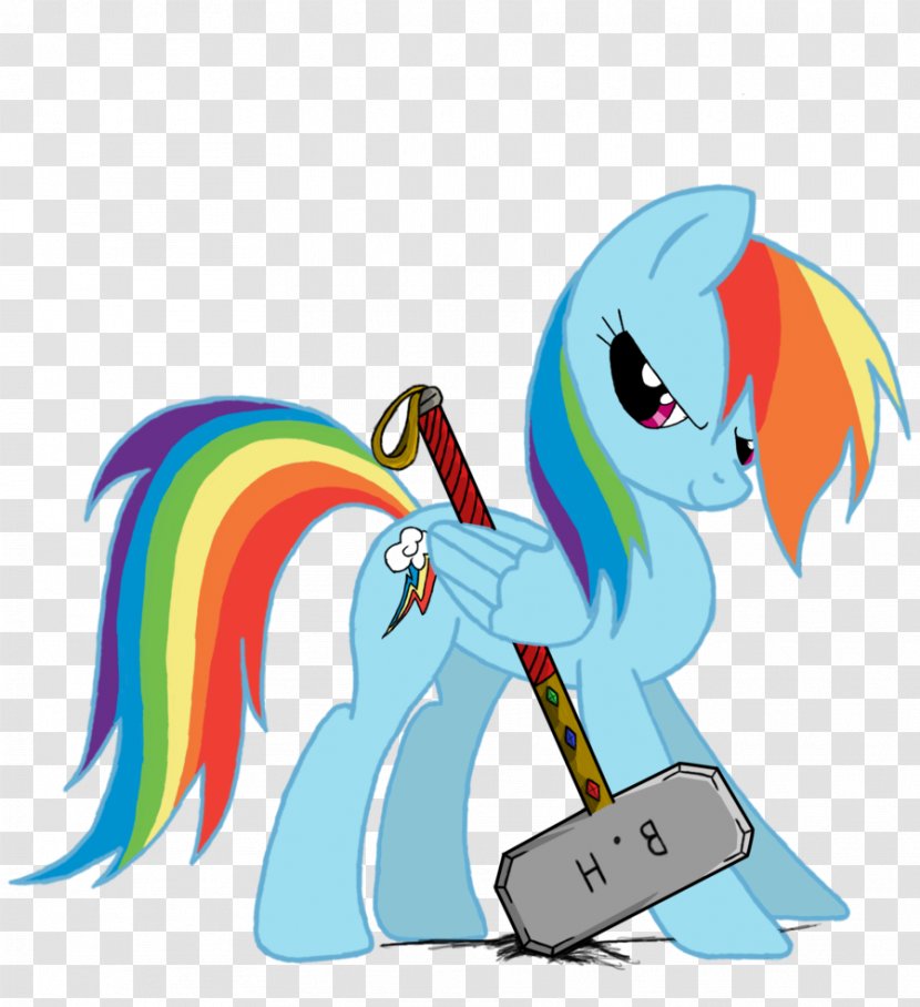 Pony Horse Rainbow Dash Banhammer - Fictional Character Transparent PNG