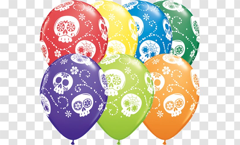 Balloon Calavera Day Of The Dead Party Favor Transparent PNG