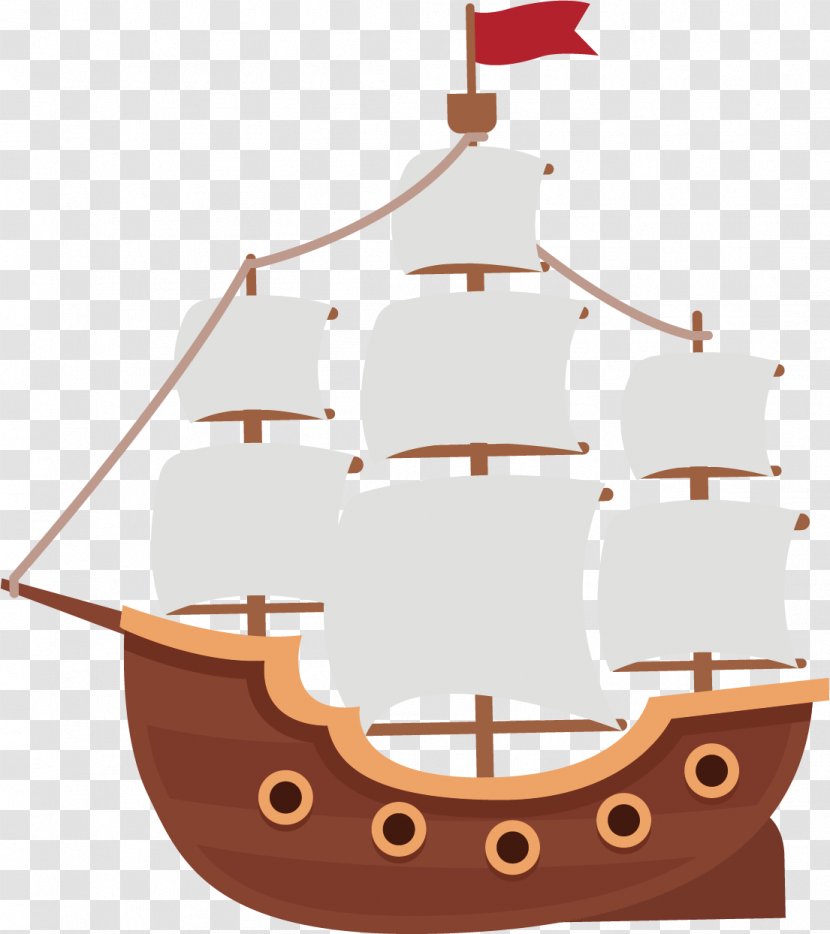 Caravel Piracy Boat Ship Clip Art - Decorative Pattern Creative Diagram Transparent PNG