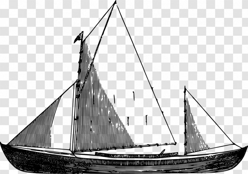 Sail Brigantine Schooner Caravel Barque - Sailboat Transparent PNG