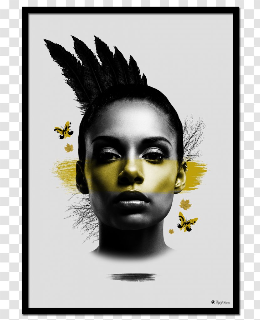 Poster Graphic Design Abstract Art Printmaking - Face - Yellow People Transparent PNG