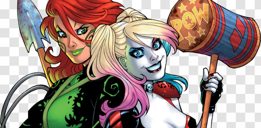 Harley Quinn Poison Ivy Batman Joker Robin - Watercolor Transparent PNG