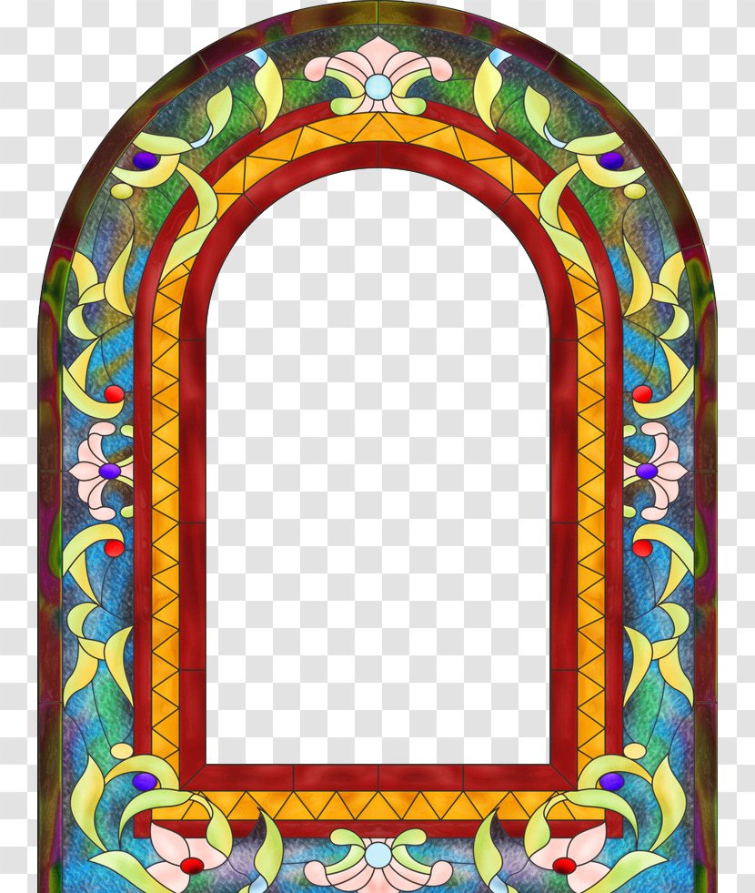 Window Glass Fundal - Picture Frame - Church Painted Windows And Doors Transparent PNG