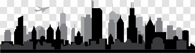 Chicago Skyline Silhouette Transparent PNG