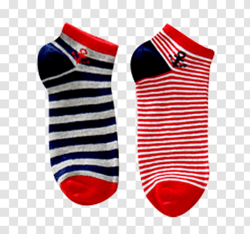 Sock Hosiery Anklet - Red - Children's Striped Socks Transparent PNG