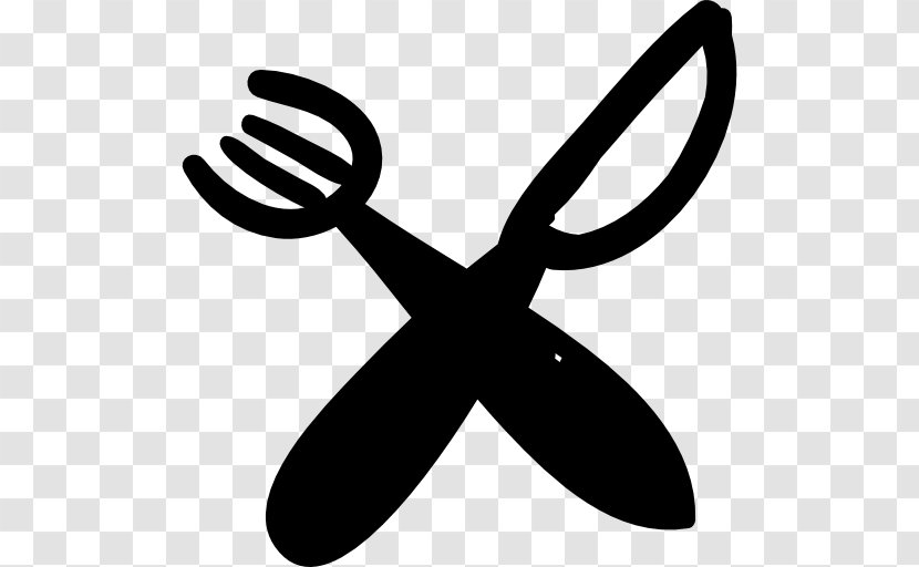 Clip Art - Restaurant - Fork And Knife Clipart Crossed Transparent PNG