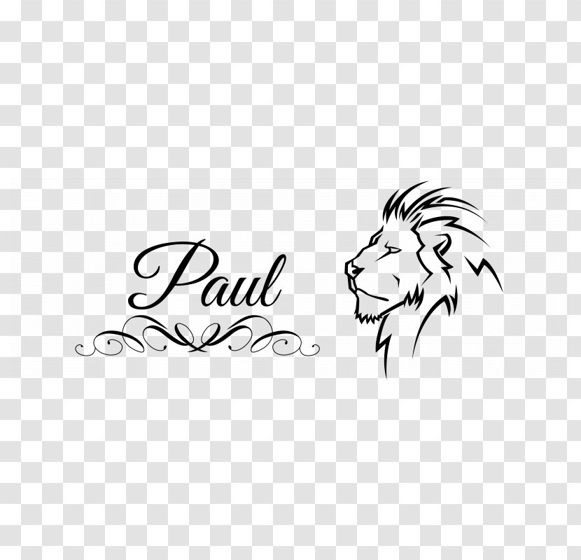 Wall Decal Furniture Nursery Logo - Monochrome - PAUL Transparent PNG