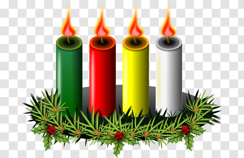 Advent Wreath Gaudete Sunday Candle Clip Art - Green Week Cliparts Transparent PNG