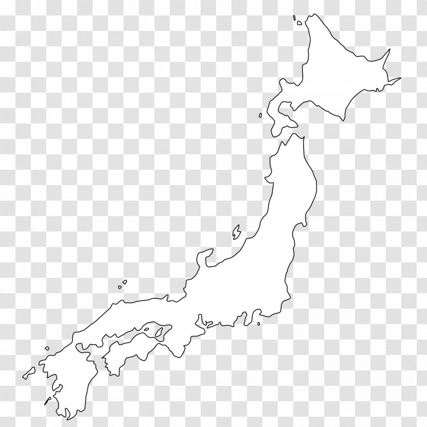 Line Art White Point Map - Diagram - Japan Tattoo Transparent PNG