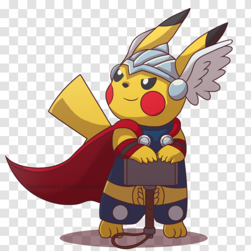 Thor: God Of Thunder Pikachu Loki Iron Man - Mythical Creature Transparent PNG