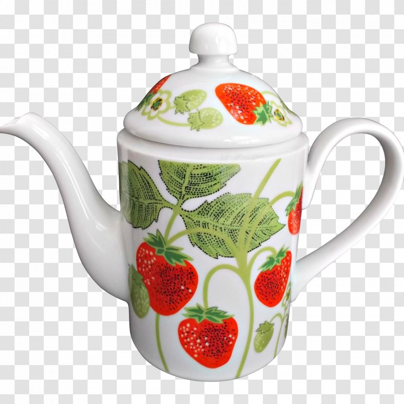 Jug Porcelain Teapot Tableware Mug - Strawberry Transparent PNG