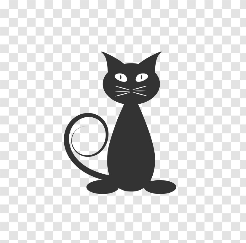 Cat Logo Kitten Silhouette - Black - Element Transparent PNG