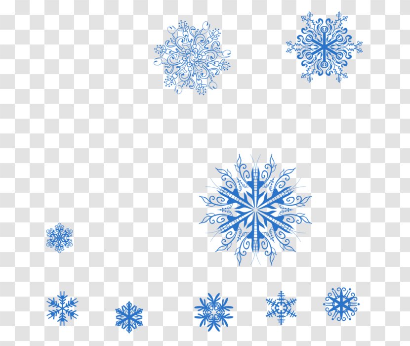 Snowflake Winter Pattern - Blue Transparent PNG