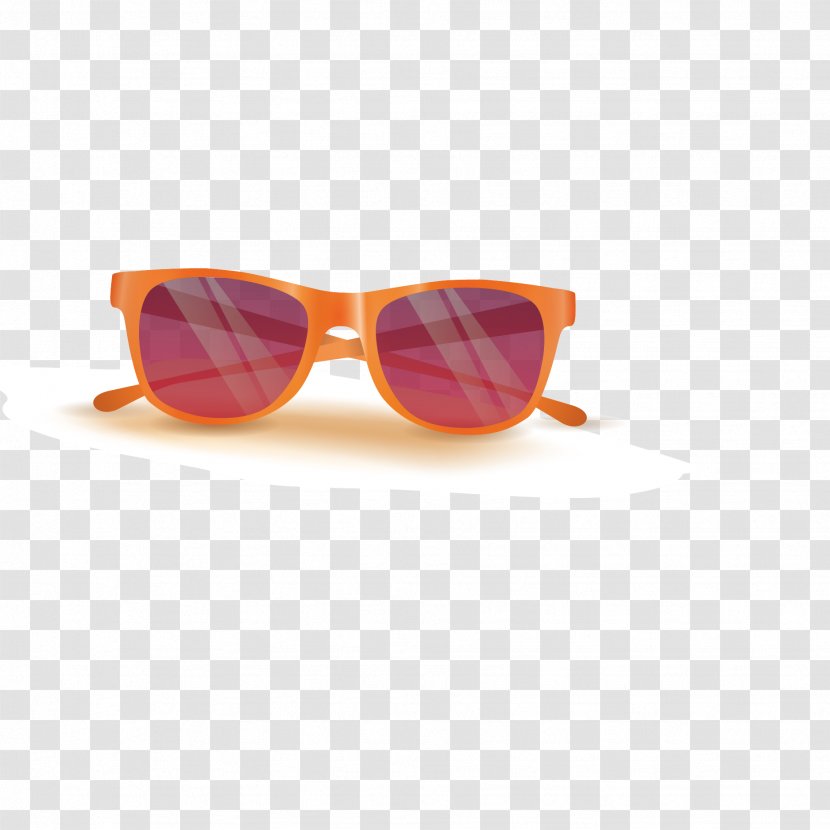 Sunglasses Euclidean Vector Vecteur - Orange Transparent PNG