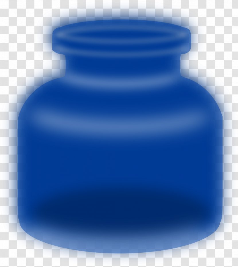 Glass Bottle Cobalt Blue Plastic - Ink Transparent PNG