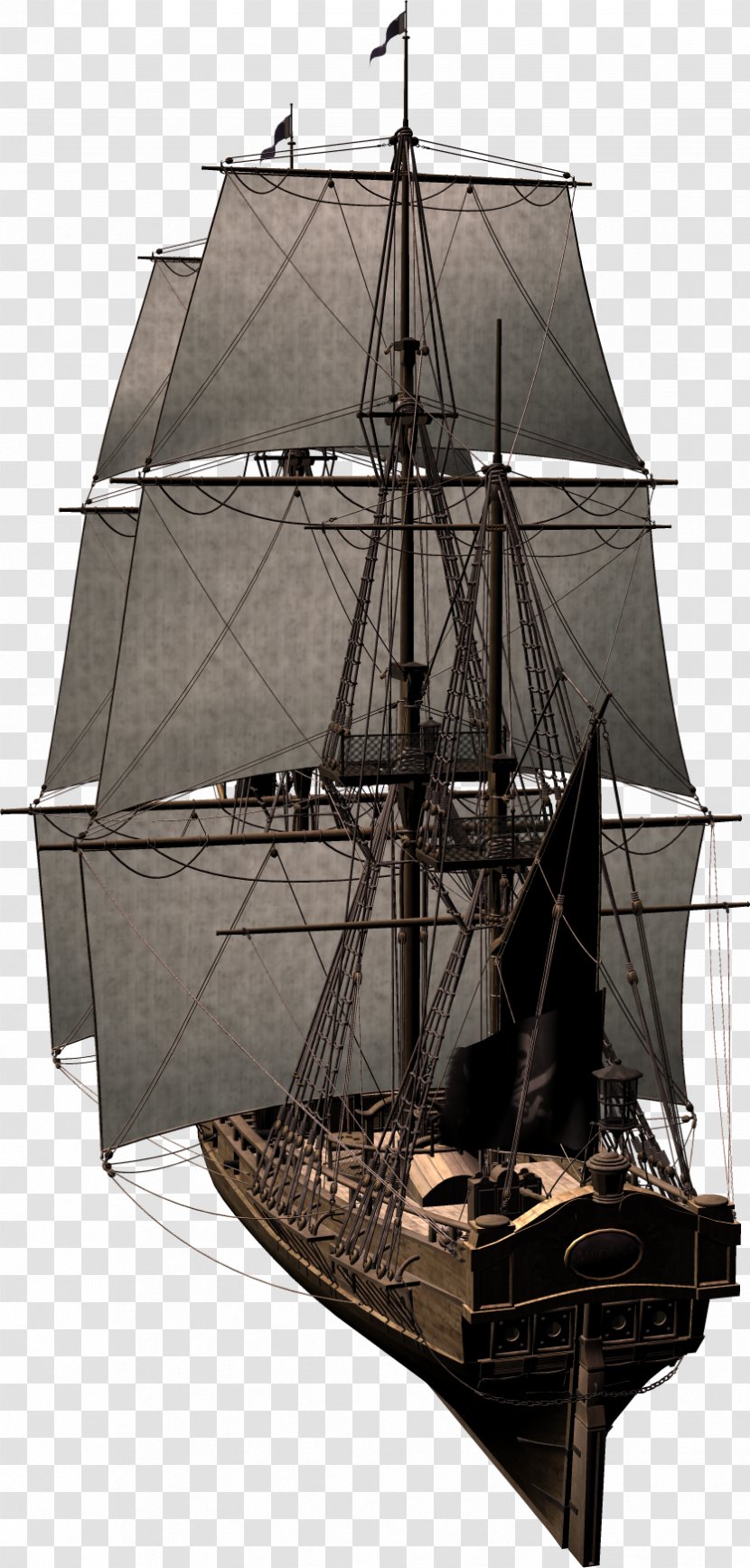 Brigantine Clipper Caravel Barque Ship - First Rate Transparent PNG