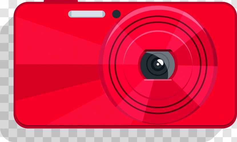 Digital Camera Lens - Red - Cameras Transparent PNG