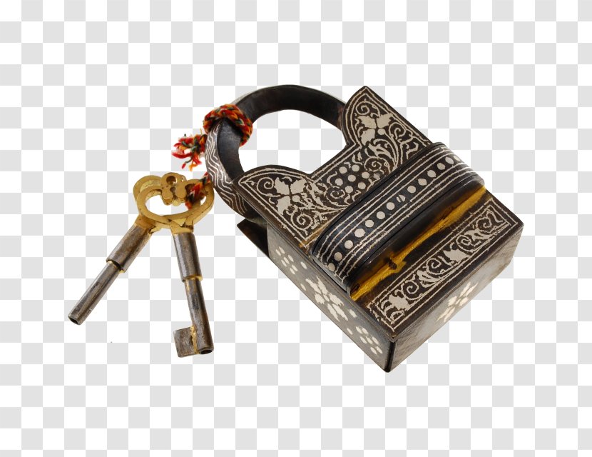 Lock Puzzle Padlock Key - Brass Transparent PNG