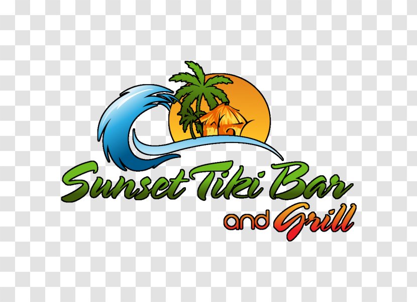 Clip Art The Sunset Tiki Bar Cartoon Logo Brand - Fruit - Line Transparent PNG