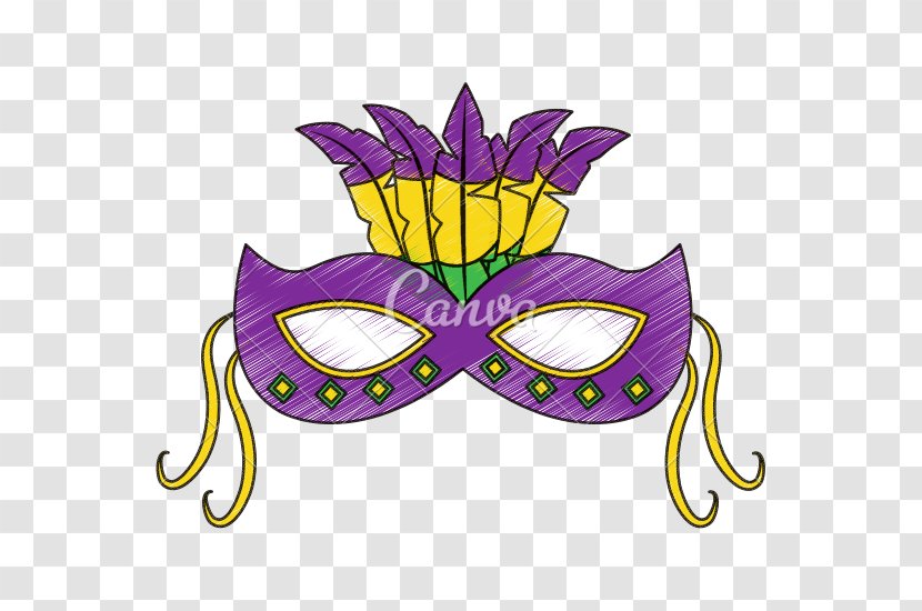 Mardi Gras In New Orleans Clip Art Carnival Mask - Flower Transparent PNG