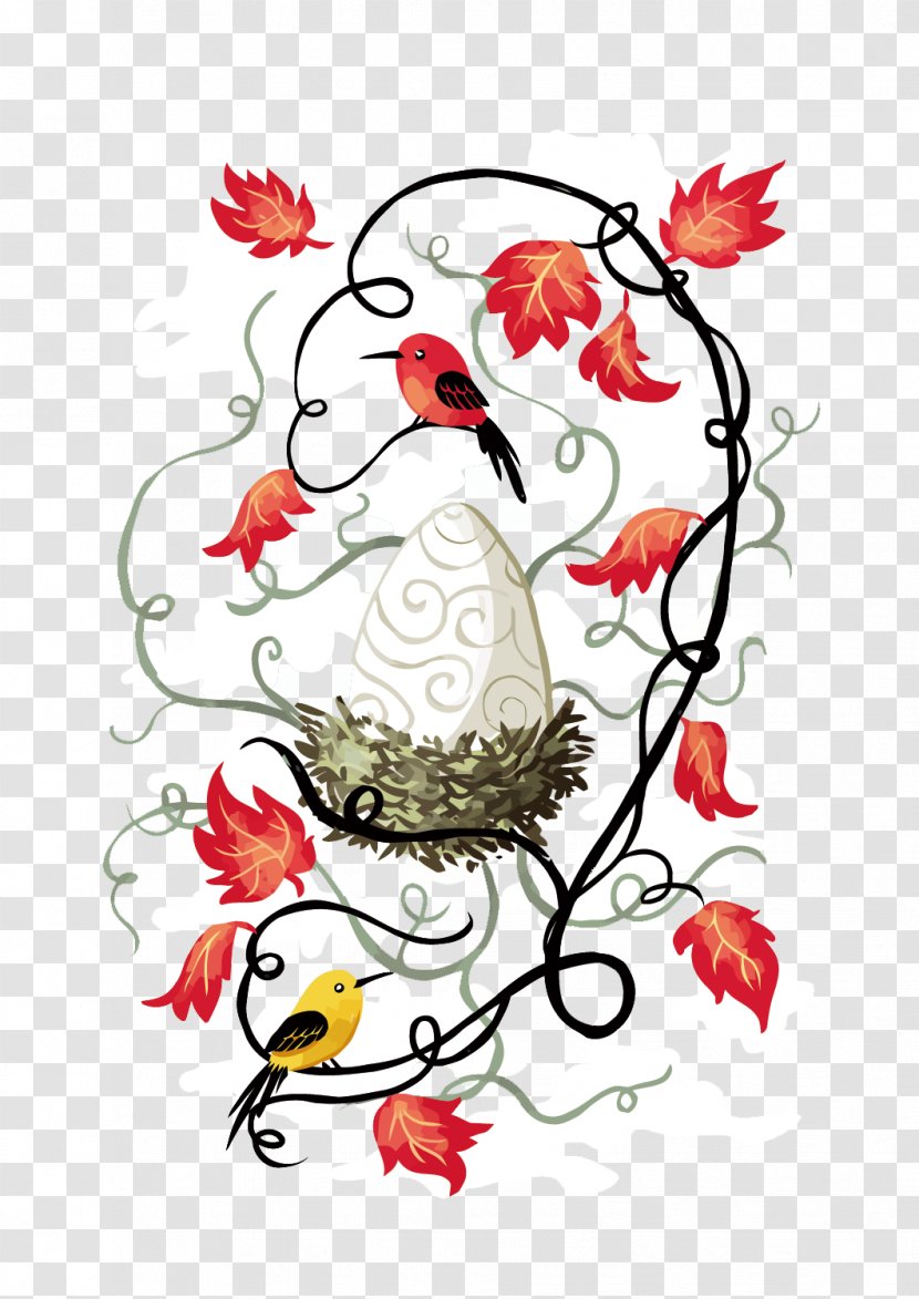 Bird Drawing Painting Illustration - Animation - Vector Birds And Eggs Transparent PNG