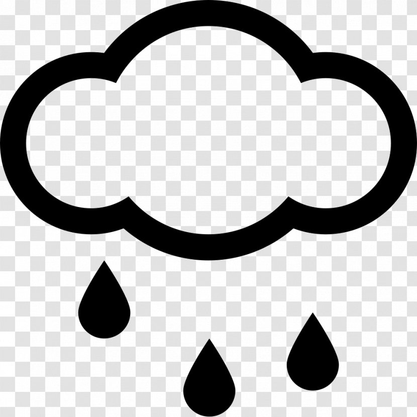 Clip Art - Blackandwhite - Rain Icons Transparent PNG