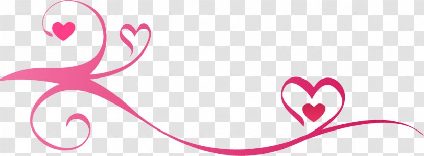 Heart Creativity - Flower - Pink Creative Dividing Line Transparent PNG